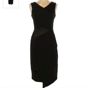White House Black Market black Assymetrical Cocktail Dress